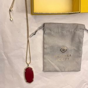 Kendra Scott Reid Rae necklace  Gold and Burgundy